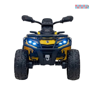Żółty Quad CAN-AM Outlander ATV na akumulator - 4x45W, 12V/14Ah, pilot, LED, koła EVA [CA005.2.4GHZ]