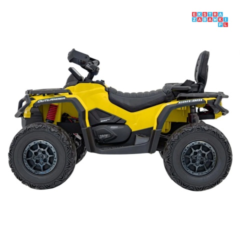 [CA005.2.4GHZ] Quad CAN-AM Outlander ATV 4x45W 12V/14Ah pilot, LED, koła EVA - żółty