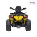 [CA005.2.4GHZ] Quad CAN-AM Outlander ATV 4x45W 12V/14Ah pilot, LED, koła EVA - żółty