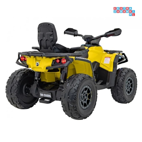[CA005.2.4GHZ] Quad CAN-AM Outlander ATV 4x45W 12V/14Ah pilot, LED, koła EVA - żółty