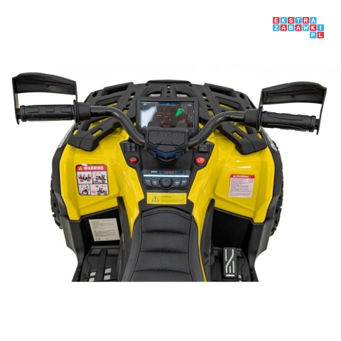 [CA005.2.4GHZ] Quad CAN-AM Outlander ATV 4x45W 12V/14Ah pilot, LED, koła EVA - żółty