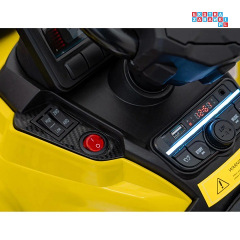 [CA005.2.4GHZ] Quad CAN-AM Outlander ATV 4x45W 12V/14Ah pilot, LED, koła EVA - żółty