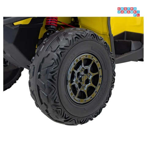 [CA005.2.4GHZ] Quad CAN-AM Outlander ATV 4x45W 12V/14Ah pilot, LED, koła EVA - żółty