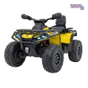 [CA005.2.4GHZ] Quad CAN-AM Outlander ATV 4x45W 12V/14Ah pilot, LED, koła EVA - żółty