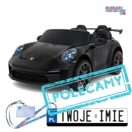 [DK-P911] Auto Porsche 911 GT3 na akumulator 4x200W 24V/10Ah EVA Bluetooth ekoskóra - czarny