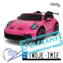 [DK-P911] Auto Porsche 911 GT3 na akumulator 4x200W 24V/10Ah EVA Bluetooth ekoskóra - różowy