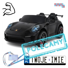 [DK-P911.STRONG] Auto Porsche 911 GT3 na akumulator 2x280W 24V/10Ah Ciche silniki Bluetooth pilot - czarny