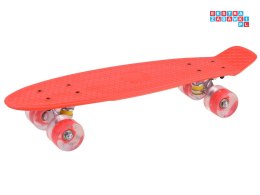 [SP0715 CZ] Deskorolka fiszka dla dzieci ze świecącymi kółkami LED do 50kg