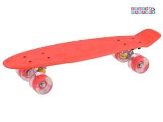 [SP0715 CZ] Deskorolka fiszka dla dzieci ze świecącymi kółkami LED do 50kg