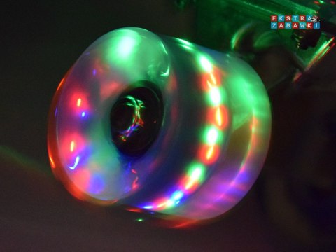 [SP0715 CZ] Deskorolka fiszka dla dzieci ze świecącymi kółkami LED do 50kg