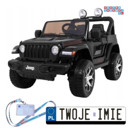 [outlet] [JWR555] Jeep Wrangler Rubicon 4x45W 12V/14Ah EVA, pokrowiec, pilot, LED, MP3, BT - czarny