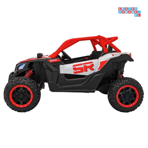 [KKL-808] Buggy SR Super 66 na akumulator 4x75W 24V/7Ah ekoskóra EVA LED radio FM - czerwony