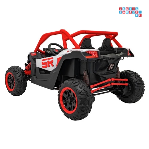 [KKL-808] Buggy SR Super 66 na akumulator 4x75W 24V/7Ah ekoskóra EVA LED radio FM - czerwony