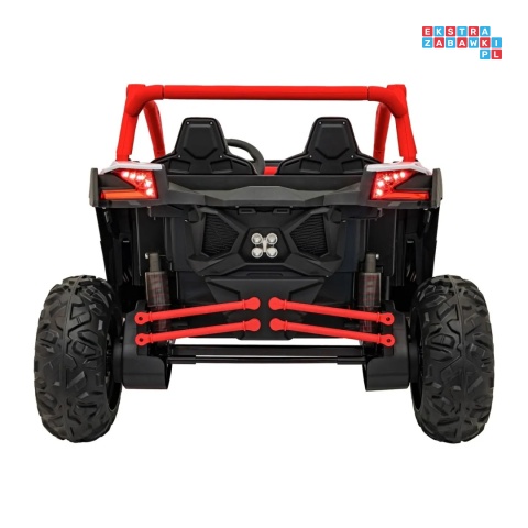 [KKL-808] Buggy SR Super 66 na akumulator 4x75W 24V/7Ah ekoskóra EVA LED radio FM - czerwony
