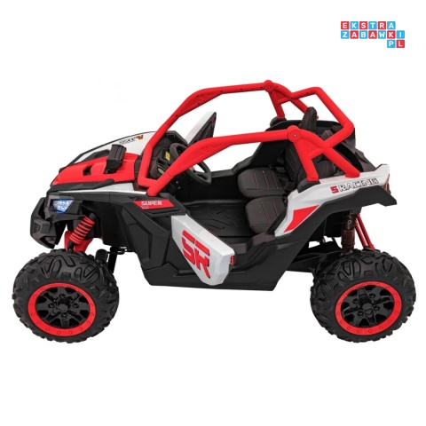 [KKL-808] Buggy SR Super 66 na akumulator 4x75W 24V/7Ah ekoskóra EVA LED radio FM - czerwony