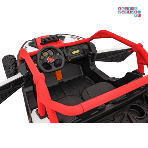 [KKL-808] Buggy SR Super 66 na akumulator 4x75W 24V/7Ah ekoskóra EVA LED radio FM - czerwony