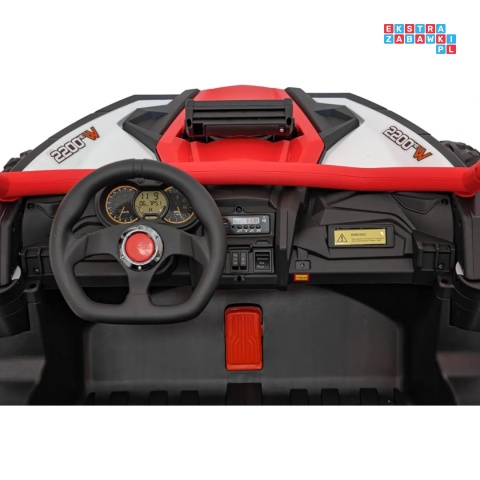 [KKL-808] Buggy SR Super 66 na akumulator 4x75W 24V/7Ah ekoskóra EVA LED radio FM - czerwony