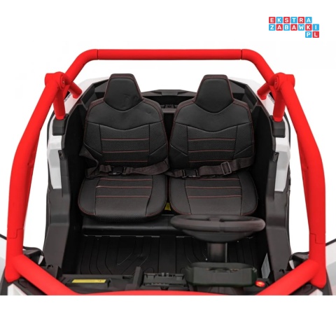 [KKL-808] Buggy SR Super 66 na akumulator 4x75W 24V/7Ah ekoskóra EVA LED radio FM - czerwony