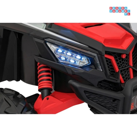 [KKL-808] Buggy SR Super 66 na akumulator 4x75W 24V/7Ah ekoskóra EVA LED radio FM - czerwony