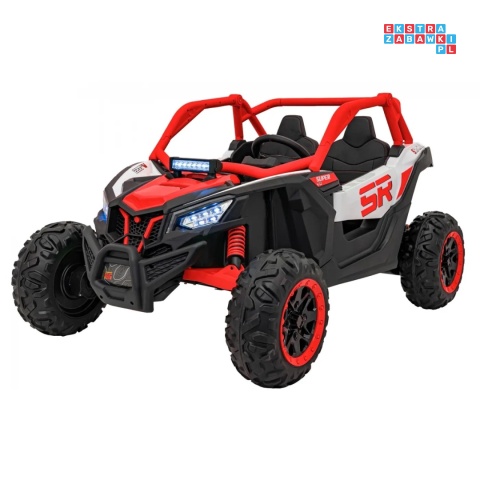 [KKL-808] Buggy SR Super 66 na akumulator 4x75W 24V/7Ah ekoskóra EVA LED radio FM - czerwony