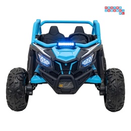 [KKL-808] Buggy SR Super 66 na akumulator 4x75W 24V/7Ah ekoskóra EVA LED radio FM - niebieski