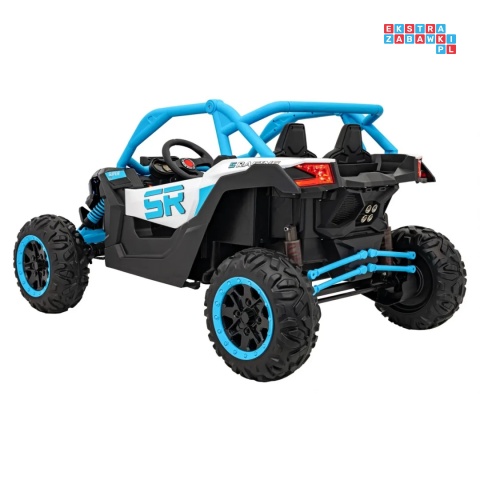 [KKL-808] Buggy SR Super 66 na akumulator 4x75W 24V/7Ah ekoskóra EVA LED radio FM - niebieski