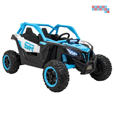 [KKL-808] Buggy SR Super 66 na akumulator 4x75W 24V/7Ah ekoskóra EVA LED radio FM - niebieski