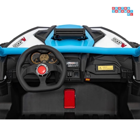 [KKL-808] Buggy SR Super 66 na akumulator 4x75W 24V/7Ah ekoskóra EVA LED radio FM - niebieski