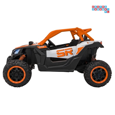 [KKL-808] Buggy SR Super 66 na akumulator 4x75W 24V/7Ah ekoskóra EVA LED radio FM - pomarańczowy