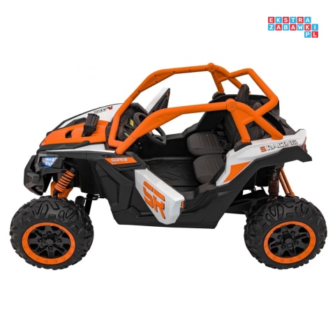 [KKL-808] Buggy SR Super 66 na akumulator 4x75W 24V/7Ah ekoskóra EVA LED radio FM - pomarańczowy