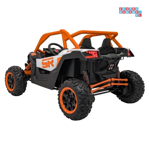 [KKL-808] Buggy SR Super 66 na akumulator 4x75W 24V/7Ah ekoskóra EVA LED radio FM - pomarańczowy