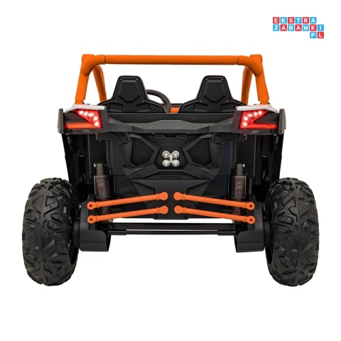[KKL-808] Buggy SR Super 66 na akumulator 4x75W 24V/7Ah ekoskóra EVA LED radio FM - pomarańczowy