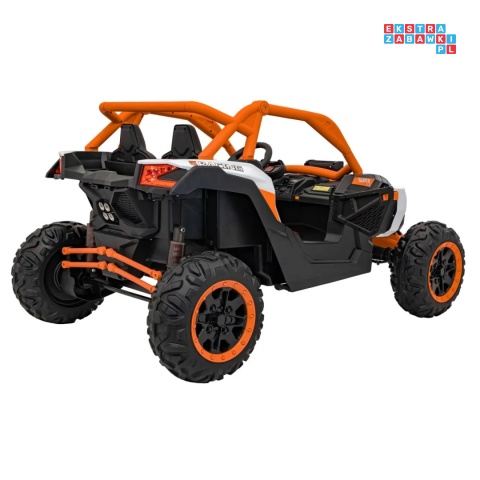 [KKL-808] Buggy SR Super 66 na akumulator 4x75W 24V/7Ah ekoskóra EVA LED radio FM - pomarańczowy