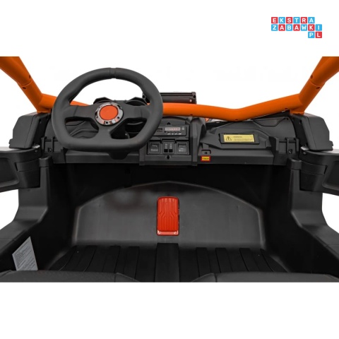 [KKL-808] Buggy SR Super 66 na akumulator 4x75W 24V/7Ah ekoskóra EVA LED radio FM - pomarańczowy