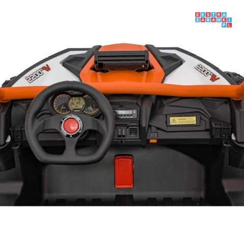 [KKL-808] Buggy SR Super 66 na akumulator 4x75W 24V/7Ah ekoskóra EVA LED radio FM - pomarańczowy