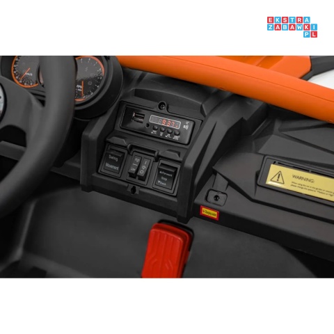 [KKL-808] Buggy SR Super 66 na akumulator 4x75W 24V/7Ah ekoskóra EVA LED radio FM - pomarańczowy
