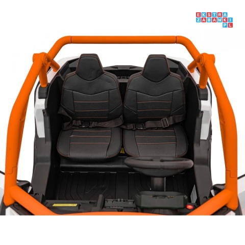 [KKL-808] Buggy SR Super 66 na akumulator 4x75W 24V/7Ah ekoskóra EVA LED radio FM - pomarańczowy