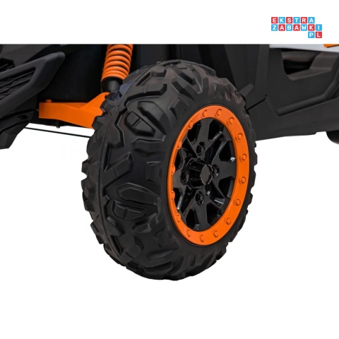 [KKL-808] Buggy SR Super 66 na akumulator 4x75W 24V/7Ah ekoskóra EVA LED radio FM - pomarańczowy