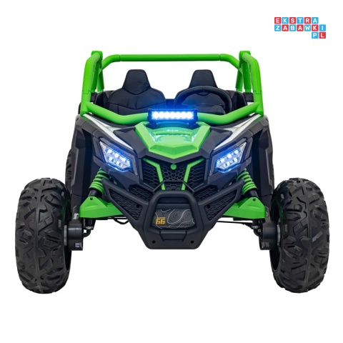 [KKL-808] Buggy SR Super 66 na akumulator 4x75W 24V/7Ah ekoskóra EVA LED radio FM - zielony