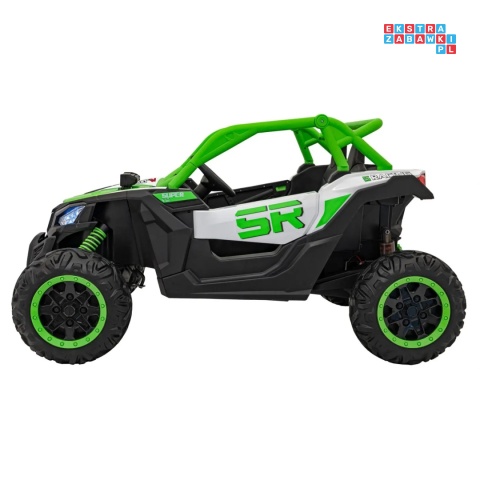 [KKL-808] Buggy SR Super 66 na akumulator 4x75W 24V/7Ah ekoskóra EVA LED radio FM - zielony
