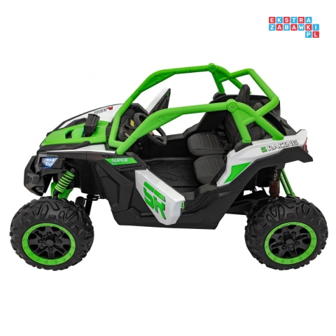 [KKL-808] Buggy SR Super 66 na akumulator 4x75W 24V/7Ah ekoskóra EVA LED radio FM - zielony