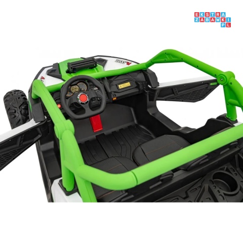 [KKL-808] Buggy SR Super 66 na akumulator 4x75W 24V/7Ah ekoskóra EVA LED radio FM - zielony