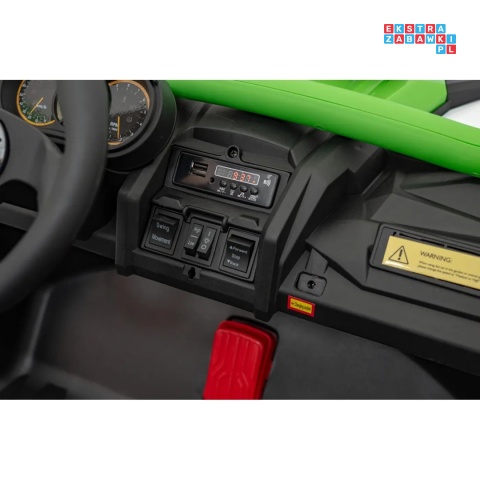[KKL-808] Buggy SR Super 66 na akumulator 4x75W 24V/7Ah ekoskóra EVA LED radio FM - zielony