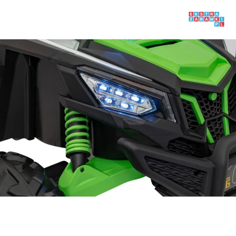 [KKL-808] Buggy SR Super 66 na akumulator 4x75W 24V/7Ah ekoskóra EVA LED radio FM - zielony