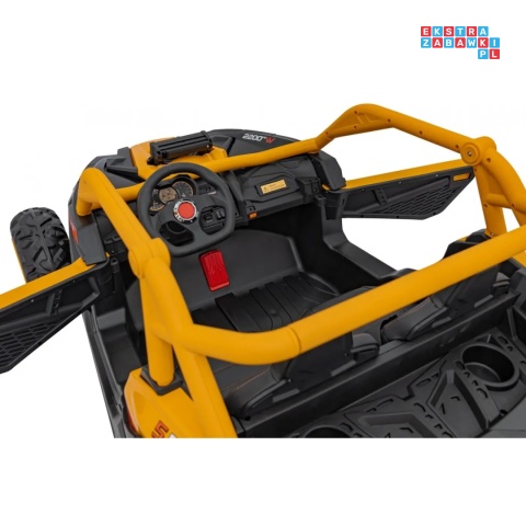 [KKL-808] Buggy SR Super 66 na akumulator 4x75W 24V/7Ah ekoskóra EVA LED radio FM - żółty