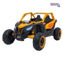 [KKL-808] Buggy SR Super 66 na akumulator 4x75W 24V/7Ah ekoskóra EVA LED radio FM - żółty