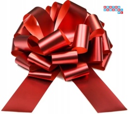 KOKARDA OZDOBNA NA PREZENT AUTO NA AKUMULATOR 30CM