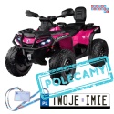 [PA0326] Quad CAN-AM OUTLANDER dwuosobowy na akumulator 4x200W 24V/7Ah Panel multimedialny - różowy