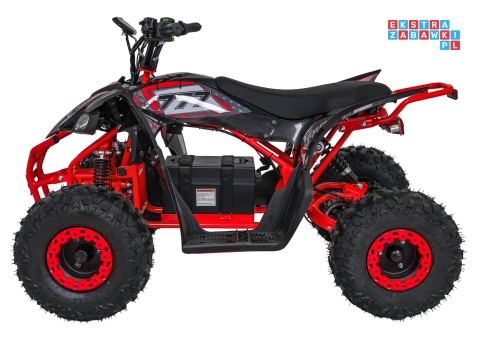 [ATV002E.NEW] Quad DESERT STORM LIFT na akumulator 1x800W 48V/20Ah kluczyk hydrauliczne hamulce tarczowe automat - czerwony