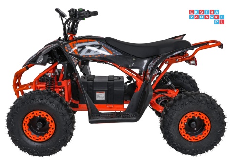 [ATV002E.NEW] Quad DESERT STORM LIFT na akumulator 1x800W 48V/20Ah kluczyk hydrauliczne hamulce tarczowe automat - pomarańczowy